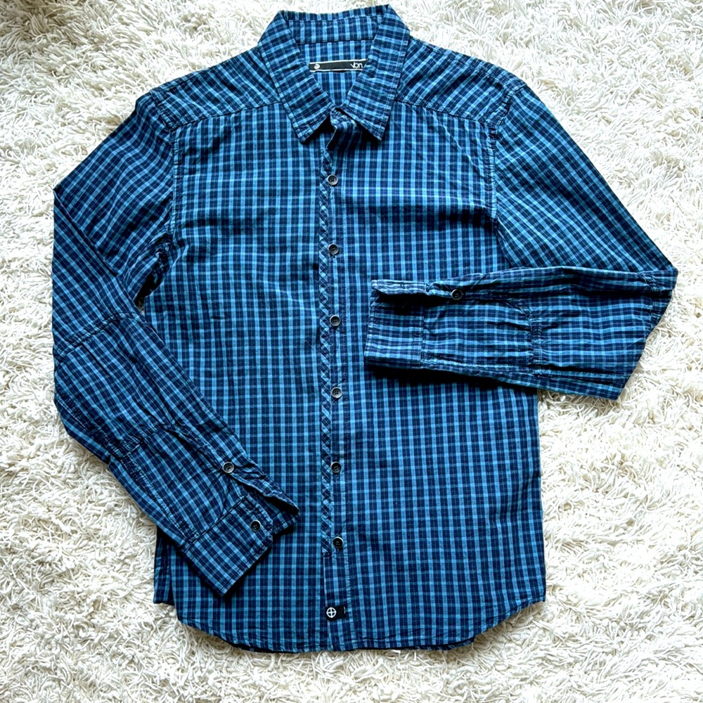 VBN casual cotton long sleeve plaid shirt